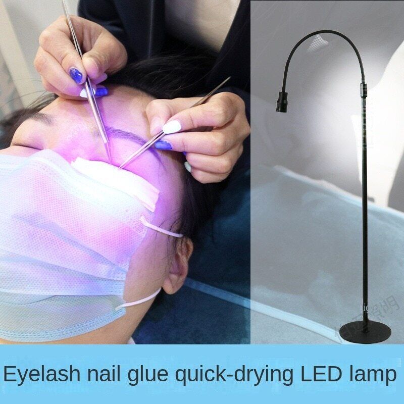 LED UV Eyelash Grafting Beauty Nail Glue Quick Cure Lamp Foot Switch Floor Lamp