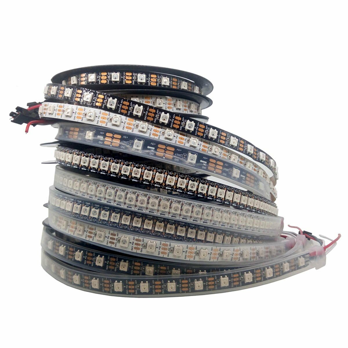 WS2812B 5050 RGB 30/60/144LEDs/M LED Strip ws2812 IC Individual Addressable 5V